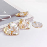 Shell Pendant Charms Necklace Accessories Jewelry DIY Material 3pcs