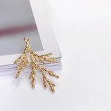 Plated Rose Tree Branch Eardrop Charms for Jewelry Making