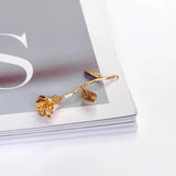Plated Rose Tree Branch Eardrop Charms for Jewelry Making