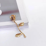 Plated Rose Tree Branch Eardrop Charms for Jewelry Making