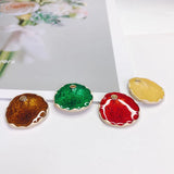 Resin Enamel Eardrop Pendant Charms Necklace Accessories DIY Material