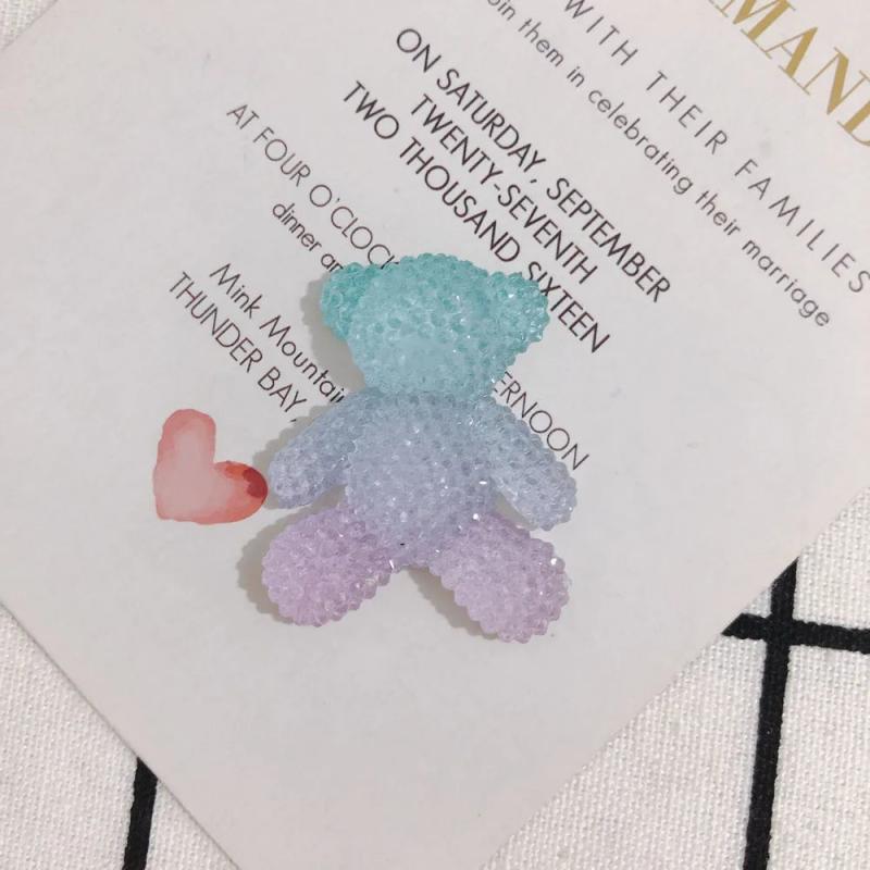 DIY Jewelry Gradient Bear Hairpin Accessory Set