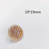 KC Plated Cotton Round Stud Earrings 4pcs