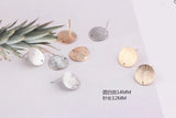 Copper DIY Earrings - Long Concave Round Earrings