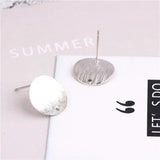 Copper DIY Earrings - Long Concave Round Earrings