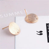 Copper DIY Earrings - Long Concave Round Earrings