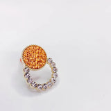 KC Plated Cotton Round Loop Earrings Material Supplies for Jewelry 4pcs