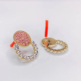 KC Plated Cotton Round Loop Earrings Material Supplies for Jewelry 4pcs