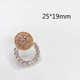 KC Plated Cotton Round Loop Earrings Material Supplies for Jewelry 4pcs