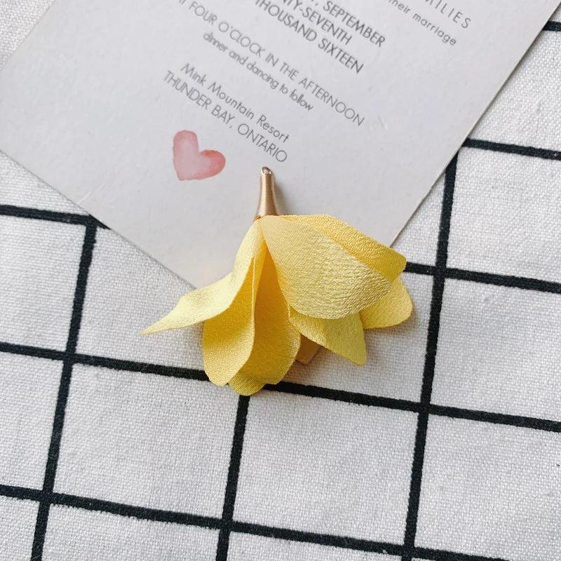 Fabric Flower Earrings Pendant DIY Jewelry Accessories