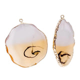 Retro Resin Eardrop Pendant Charms Necklace Jewelry DIY 2pcs