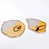 Retro Resin Eardrop Pendant Charms Necklace Jewelry DIY 2pcs