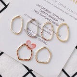 Alloy Irregular Circle Ellipse Earrings Supplies Stainless Steel Jewelry DIY