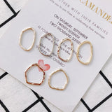 Alloy Irregular Circle Ellipse Earrings Supplies Stainless Steel Jewelry DIY
