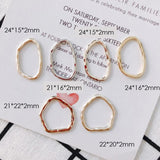 Alloy Irregular Circle Ellipse Earrings Supplies Stainless Steel Jewelry DIY