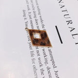 Alloy Rhombus Pendant Necklace DIY Earring Charms