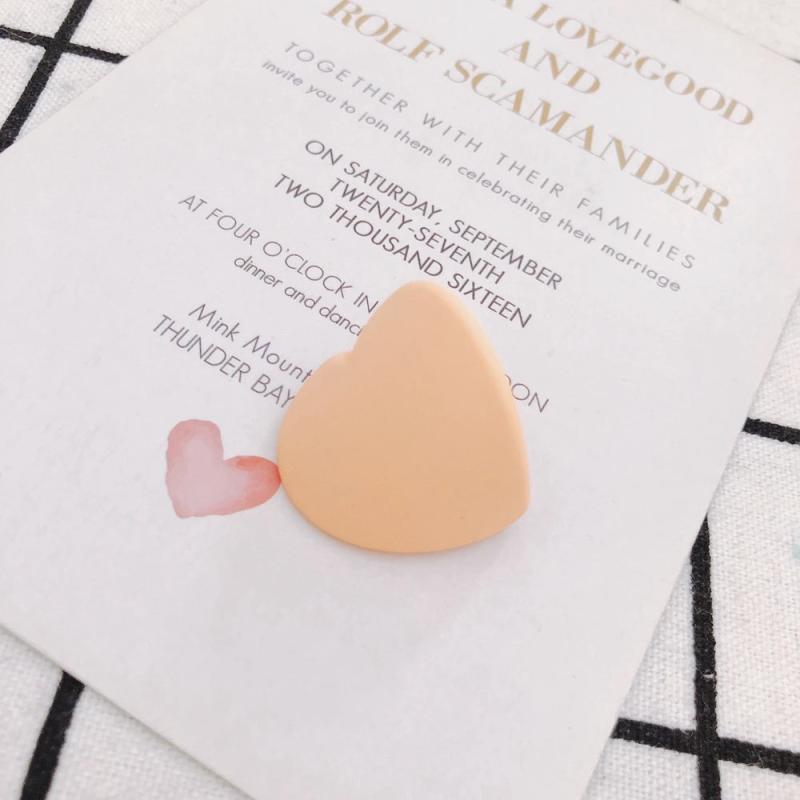 DIY Peach Heart Earrings Sterling Silver Needle Accessories