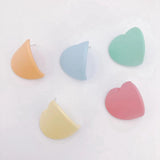 DIY Peach Heart Earrings Sterling Silver Needle Accessories
