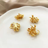 18K 3D Flower Pendant DIY Earrings Hairpin Necklace Material Brooch Accessory