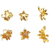 18K 3D Flower Pendant DIY Earrings Hairpin Necklace Material Brooch Accessory