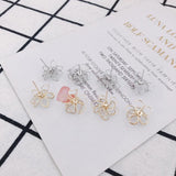 DIY 18k Retention Hollow Flower Earrings Accessories - 10pcs