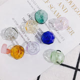 Custom Polygon Glass Ball Pendant Earrings Set