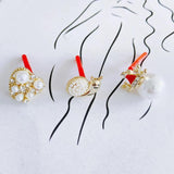 Christmas Earrings Pearl Zircon Bell Snowflake Snail DIY Stud Earring