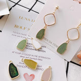 Irregular K Gold Pendant Earrings Accessories