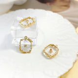 Emerald Square Pendant with Diamonds DIY Earrings Necklace Accessories