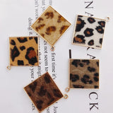 Alloy Square Pendant Necklace Charms DIY Material