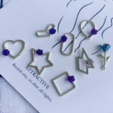 DIY Alloy Electroplating Jewelry Geometric Earrings