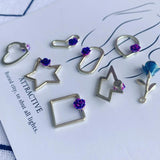 DIY Alloy Electroplating Jewelry Geometric Earrings
