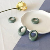 Retro Morandi Resin Earring DIY Accessories