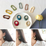 Retro Morandi Resin Earring DIY Accessories