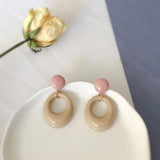 Retro Morandi Resin Earring DIY Accessories