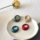 Retro Morandi Resin Earring DIY Accessories