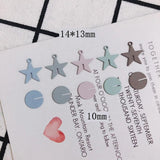 10pcs DIY Five-Pointed Star Strap Earrings Pendant Bracelet Accessory