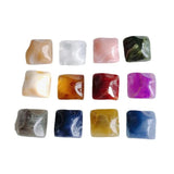 Square Smudge Ink Resin Patch Earrings Necklace Material