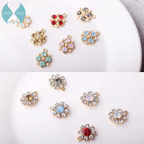 Alloy Protein Pearl Clover Flower Earrings Pendant