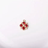 Alloy Protein Pearl Clover Flower Earrings Pendant