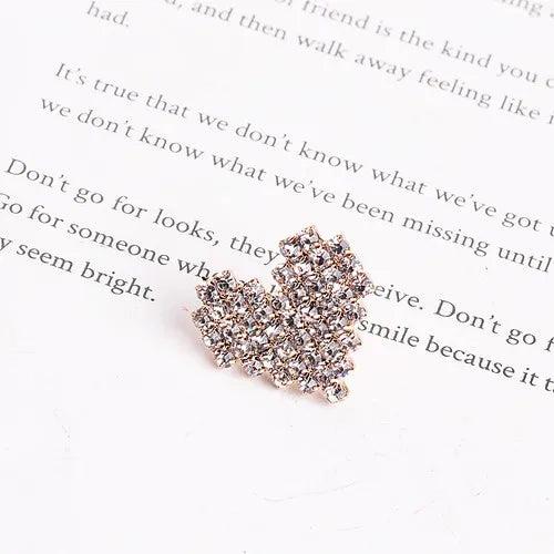 Copper Studded Diamond Love Earrings Pendant Material