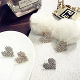 Copper Studded Diamond Love Earrings Pendant Material