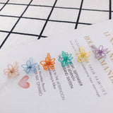 DIY Alloy Paint Hollow Double-Layer Flower Earrings Accessories