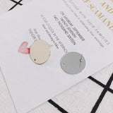 Alloy Color-Preserving Flat Round Earrings Accessories