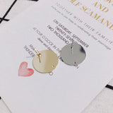 Alloy Color-Preserving Flat Round Earrings Accessories