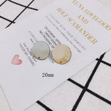 Alloy Color-Preserving Flat Round Earrings Accessories