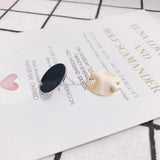 Alloy Color-Preserving Flat Round Earrings Accessories
