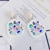 DIY Abstract Painting Spacer Earring Necklace Material