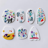 DIY Abstract Painting Spacer Earring Necklace Material