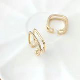 18K Gold-Covered Square Zircon Ring for Girls